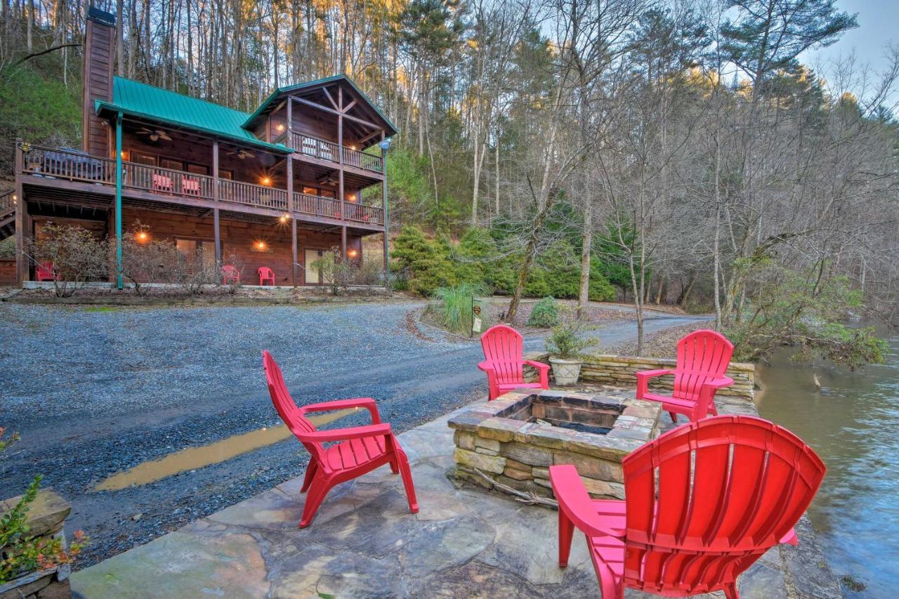 Riverside Ellijay Cabin With Hot Tub And Game Room Exterior foto