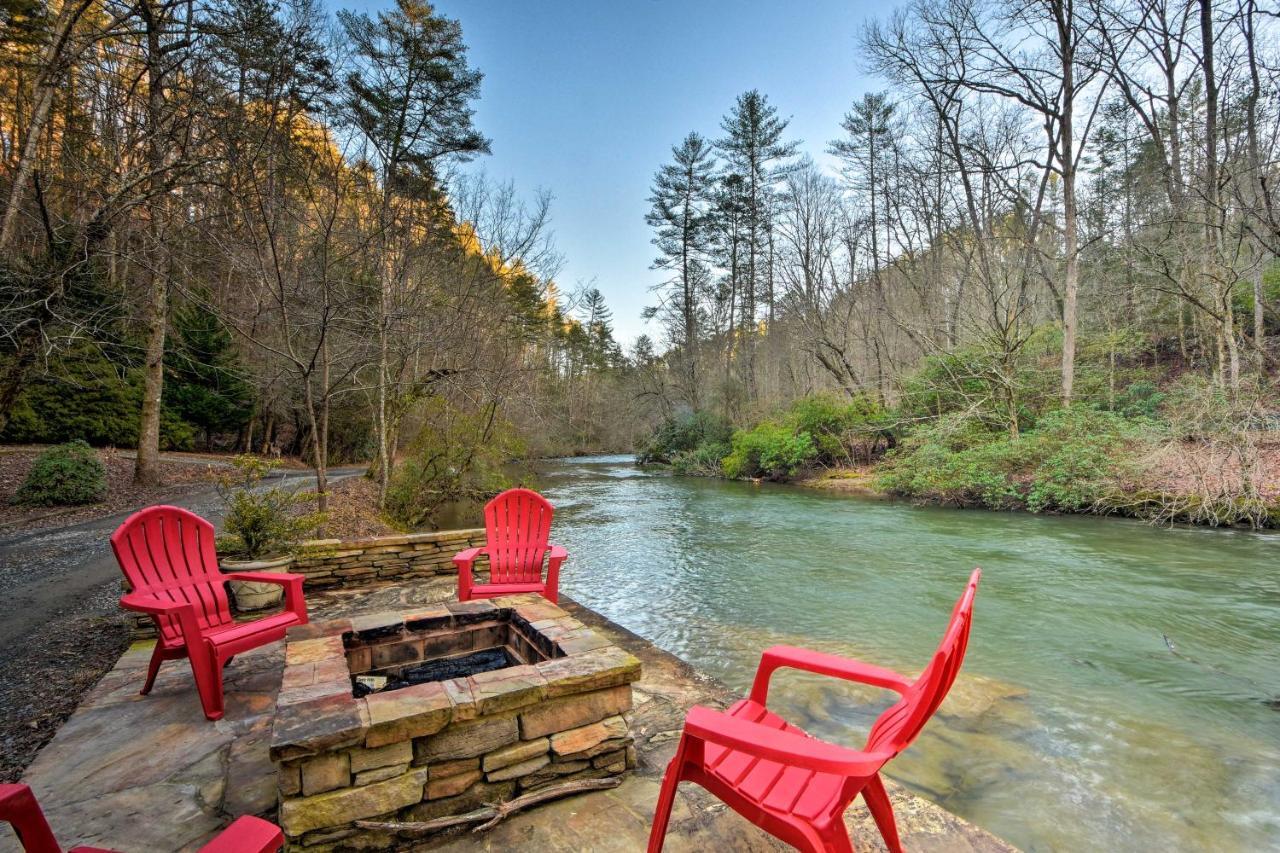 Riverside Ellijay Cabin With Hot Tub And Game Room Exterior foto