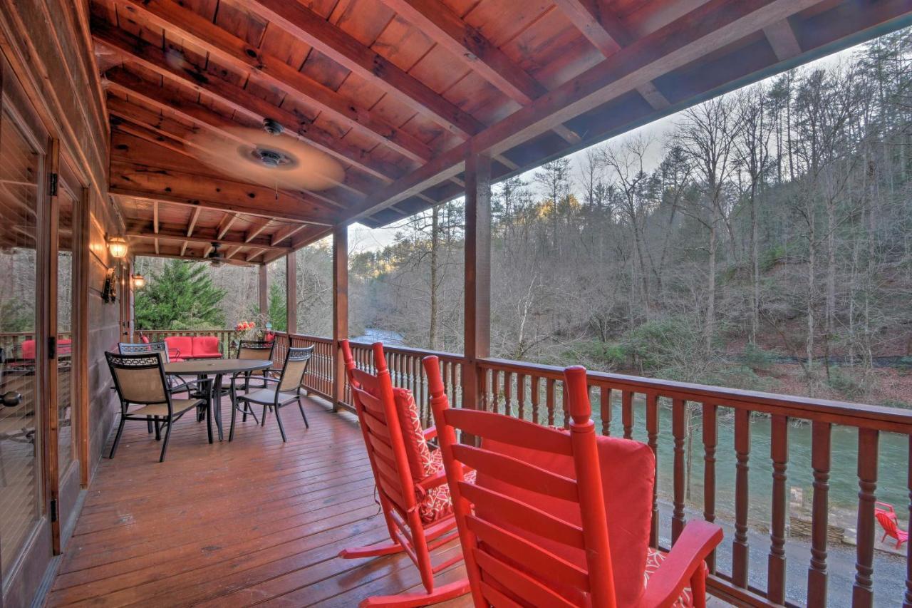 Riverside Ellijay Cabin With Hot Tub And Game Room Exterior foto